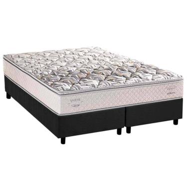 Imagem de Conjunto Box Queen: Colchão Anatômico Herval Ag 65 Santorini C1604 Ergoplus + Base Crc...