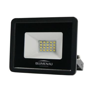 Imagem de Refletor Blumenau De Led Slim 20w Preto Bivolt 6500k Luz Fria