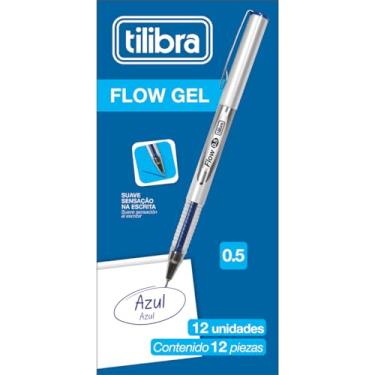 Imagem de Tilibra - Caneta Gel Flow 0. 5mm Azul, Caixa com 12 unidades
