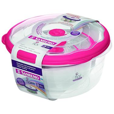 Imagem de Sanremo - Conjunto com 3 Sanremo - Potes Herméticos Plástico Redondo, Linha Flor