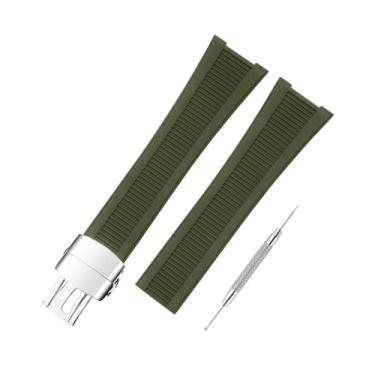 Imagem de SANDEIN Pulseira de relógio compatível com Patek Philippe Nautilus 5711 5712 5712G 5726 5980, pulseira de substituição de borracha de silicone macio para pulseiras de relógio Patek Philippe Nautilus