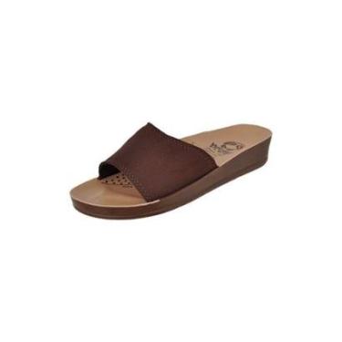 Imagem de sandalia anabela ortopedica feminina chinelo casual confortavel-Feminino
