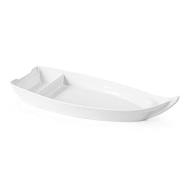 Imagem de Barco para Sushi Sashimi Gourmet Mix Branco 26.2Cm