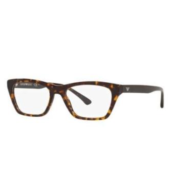 Imagem de Armação De Óculos Empório Armani Ea3186 5879 53 Marrom Brilho Havana-Feminino