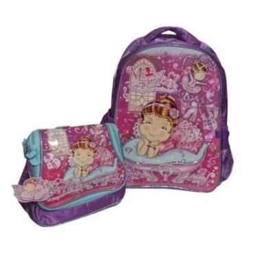 Imagem de Kit Mochila Infantil Clio Escolar Maribel c/ Lancheira MR7290J - Rosa-Feminino