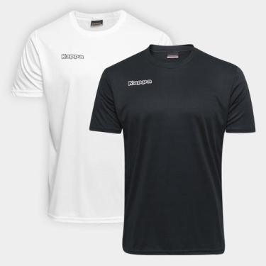 Imagem de Kit Camiseta Kappa Shangai Masculina 2 Peças