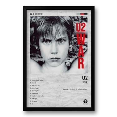 Imagem de Quadro Álbum Spotify War U2 - 40x60cm - Genérico