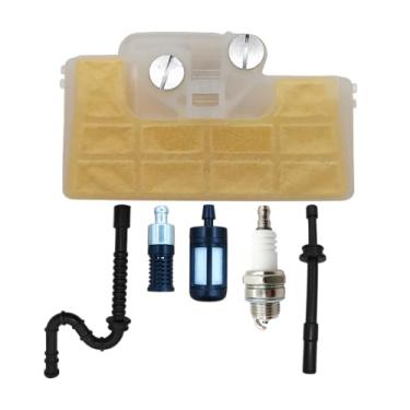 Imagem de Filtro de ar MS290 para STIHL 029 MS290 MS310 MS390 Elemento de filtro de ar de motosserra substitui OEM # 1127 120 1621, com kit de ajuste de filtro de linha de óleo combustível