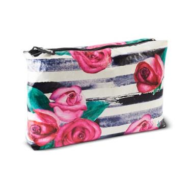 Imagem de L'OLGA COLLECTION Bolsa intermediária | Bolsa de maquiagem leve e reutilizável, artigos de higiene | Bolsa cosmética à prova de respingos, à prova d'água, para viagem, roupa de banho, biquíni com