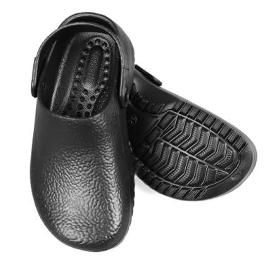 Imagem de Sapatos de Chef de Verão, Borracha Eva, Preto, Respirável, Antiderrapante, Sapatos de Trabalho para Homens, Restaurante, Local de Trabalho, Serviço de Comida, Sapatos de Cozinha,