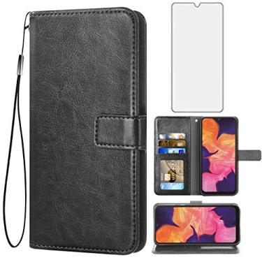 Imagem de Asuwish Capa tipo carteira compatível com Samsung Galaxy A10S, protetor de tela de vidro temperado e porta-cartões, acessórios de celular, capas de celular para Glaxay Galaxies A10x A10Scase feminino
