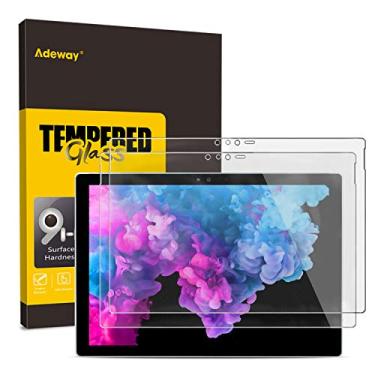 Imagem de Adeway (Pacote com 2) Protetor de tela de vidro temperado para Surface Pro 6/5/4 (31,2 cm), HD transparente premium, alta responsividade, resistente a arranhões, antividro.