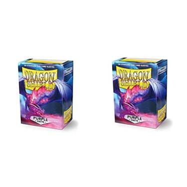 Imagem de 2 Packs Dragon Shield Matte Purple Standard Size 100 ct Card Sleeves Value Bundle!