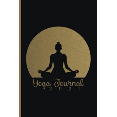 Imagem de Yoga Journal 2021: Yoga Log Book For Women, Men, Teacher, Student, Beginner - Track Your Lessons - Personal Yoga Notebook - Yoga Journal Diary - ... 10 Beautiful Midnight Mandala Coloring Pages