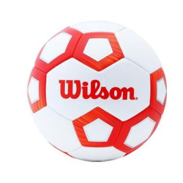 Imagem de Bola De Futebol Wilson Pentagon Original - Nº 5 Oficial - Vermelha