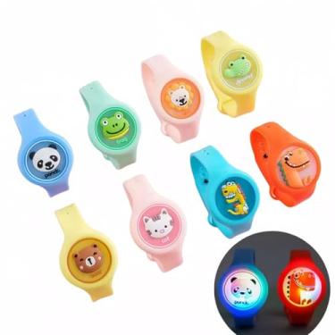 Imagem de Kit Pulseiras Repelente Infantil Anti Mosquito Com Led Proteção Citronela Natural Anti Mosquito Dengue De Silicone Macio Para Uso Externo (2)