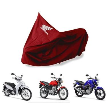 Imagem de Capa Protetora Impermeável Para Moto Honda - SPTS,  M, Vermelho