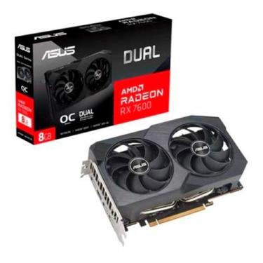 Imagem de Placa de Vídeo RX7600 OC ASUS AMD Dual Radeon, 8GB GDDR6 - 90YV0IH2-M0