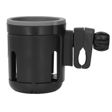 Imagem de Porta-copos para carrinhos de bebê, porta-copos universal 2 em 1, design com ranhuras laterais duplas, silicone antiderrapante, rotação de 360°, porta-copos de grande calibre