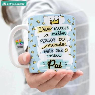 Imagem de Caneca Porcelana Deus escolheu a melhor pessoa do mundo para ser meu Pai - [est. 1] Presente dia dos Pais