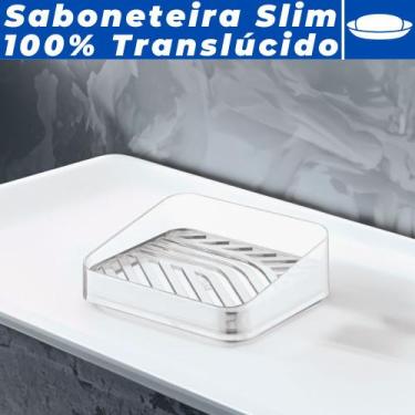 Imagem de Saboneteira Porta sabonetes Luxo Slim Translúcido Banheiro - Uz Utilid