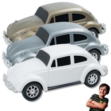 Imagem de Kit 3 Carrinho Miniatura Fusca Infantil Colecionavel Menino Sortidos -