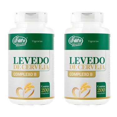 Imagem de KIT C/2 Un Levedo De Cerveja Complexo B 450mg 400 Comp - Unilife