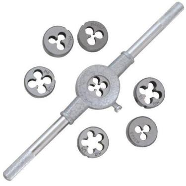 Imagem de Kit jogo macho tarracha 8 acessórios profissional jogo de cossinetes -