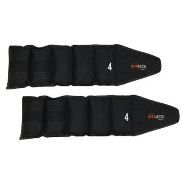 Imagem de Caneleira 4KG Tornozeleira de Peso Rythmoon Fit, Preto