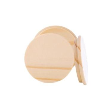 Imagem de Kit 50 Tampas Pinus/Madeira para Pote Patê 156ml - Embaleve Comércio