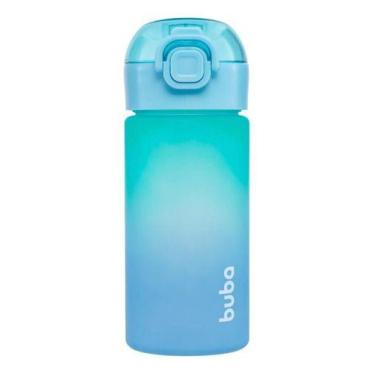 Imagem de Garrafinha Infantil Canudo De Silicone Com Trava E Alça - Buba, Azul