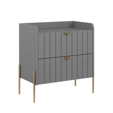 Imagem de mesa de cabeceira com gaveta para cama quarto moriah 60cm pés e puxado