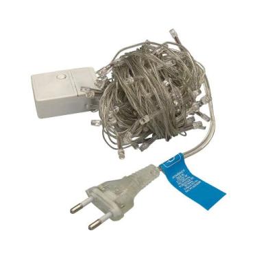 Imagem de PiscaPisca LED 100 Lâmpadas 9m  8 Funções  127v Branco Frio Decore com