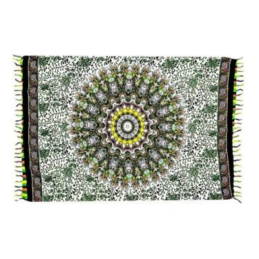 Imagem de Canga de Praia Indiana Mandala - Verde - Besakih, Verde claro