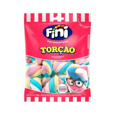 Imagem de Kit 5 Pacotes de Marshmallow Torção Colorido Fini 250g cada