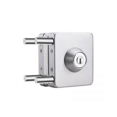 Imagem de Fechadura quadrada de pressão em inox para porta vidro - vidro/alvenar