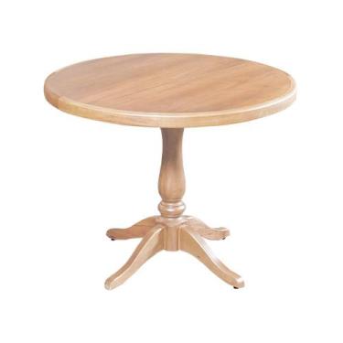 Imagem de Mesa de Jantar Redonda Rústica 1m Madeira Maciça Madalena - Natural - 