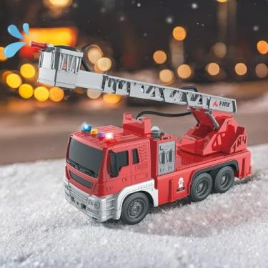 Imagem de Caminhão de Bombeiros de Brinquedo com Luzes, Som e Jato de Água – Diversão que Salva o Dia!