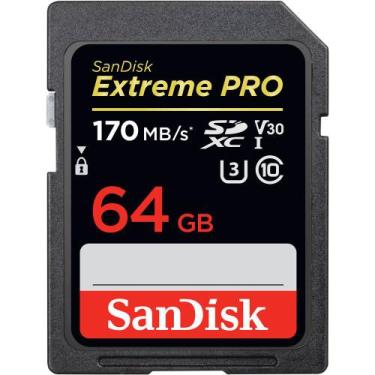 Imagem de CARTÃO DE MEMÓRIA  SANDISK 64GB EXTREME PRO SDHC - 170MB/s