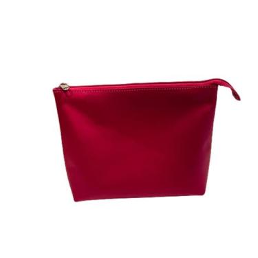 Imagem de Necessaire bolsa feminina em couro rosa pink - Encanto Laser