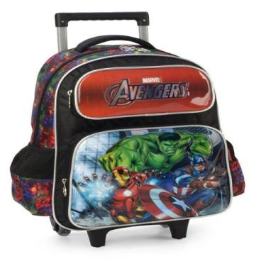 Imagem de Mochila de Rodinhas Infantil Preto Avengers Ref.IC39532AGPT Luxcel