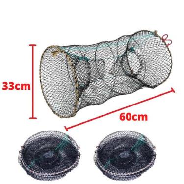 Imagem de Kit 2 Armadilha Covo Retratil Tipo Mola Traíra Piau Camarão Vários Tam