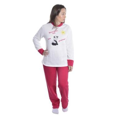 Imagem de Pijama moletinho peluciado feminino para o inverno Victory, G, Pink