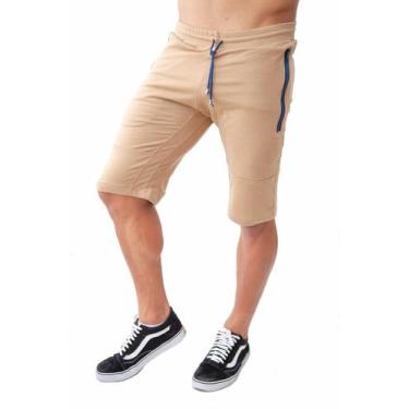 Imagem de Bermuda Moletinho Casual Shorts Bolso Em Zíper M40 - Fanáticos Por Cin
