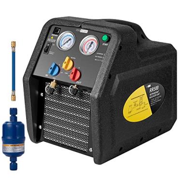 Imagem de VIVOHOME R1234YF 1 HP Cilindro Duplo Portátil Máquina de Recuperação de Refrigerante Sem Óleo Unidade de Reciclagem de Freon para Refrigerante Líquido a Vapor