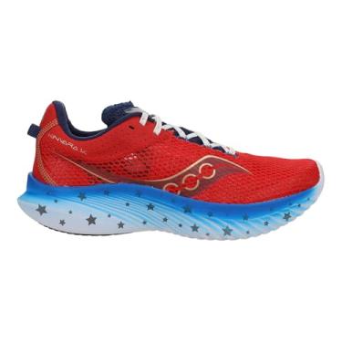Imagem de Saucony Tênis de corrida masculino Kinvara 14 - azul, vermelho - tamanho 44