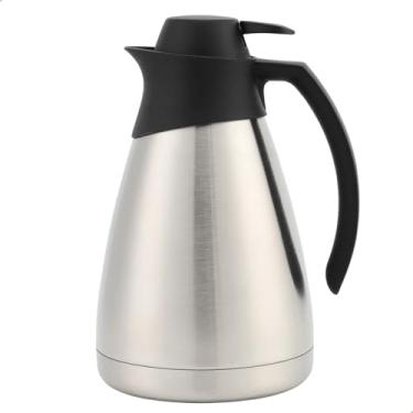Imagem de Garrafa Térmica Inox 1 Litro Café Bule Jarra Chá Leite Chimarrão Água com Gatilho de Pressão Bebida Quente e Fria Ampola de Aço Inoxidável
