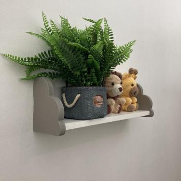 Imagem de Prateleira nuvem colorida quarto decoração infantil 45cm - Souvenir De