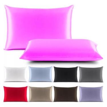 Imagem de Kit 14 Fronhas de Cetim Anti Frizz (07 Pares) 65cm X 50cm - LD Confecç