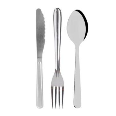 Imagem de Faqueiro Jogo de Talheres Kit 18 Peças Aço Inox Talher Mesa - Zein